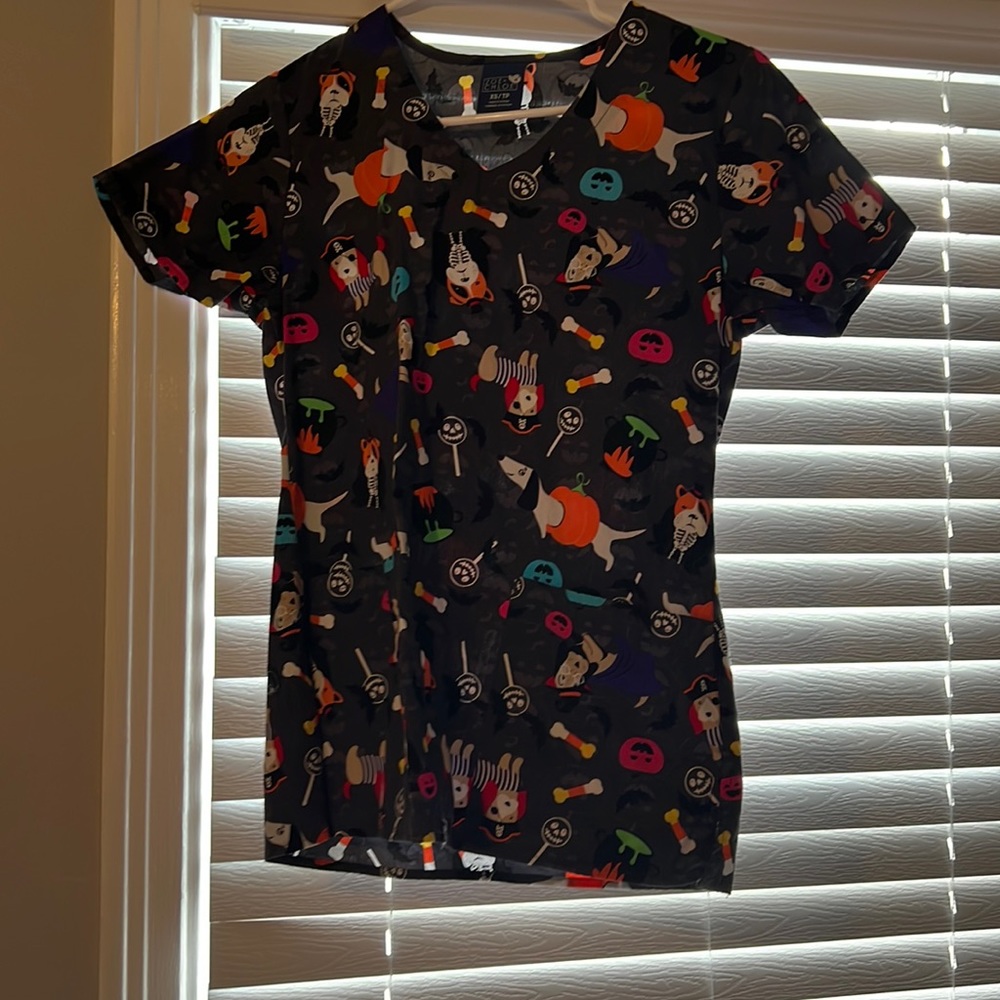 Halloween Scrub Top